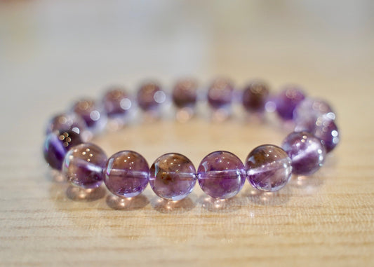 Natural Brazilian Ice Amethyst Bracelet