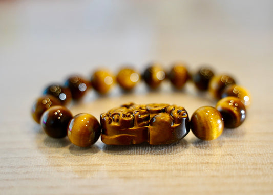 Natural Yellow Tiger Eyes Bracelet (Pi Xiu)