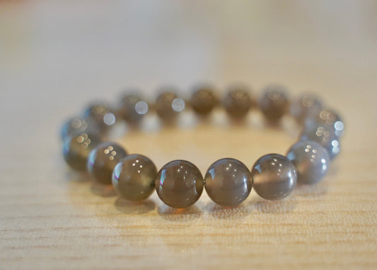 Natural Gray Agate Bracelet