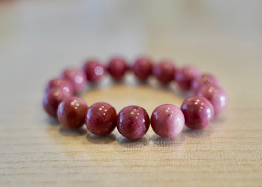 Natural Pink Rhodonite Bracelet