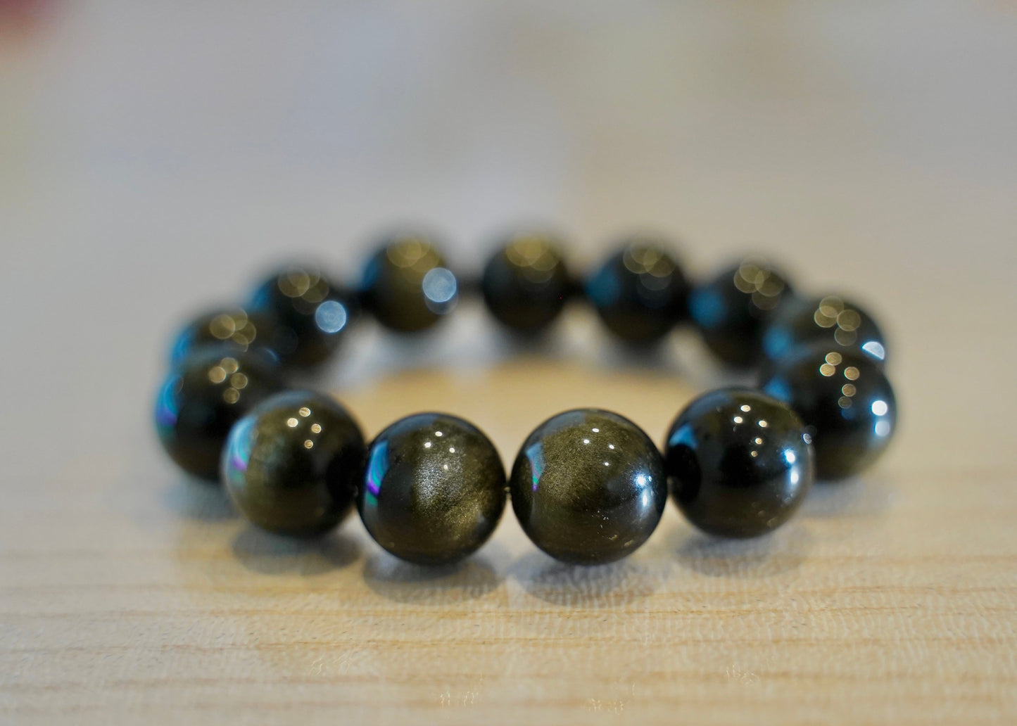 Natural Gold Obsidian Bracelet