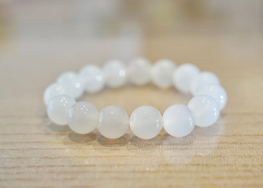 Natural White Agate Bracelet