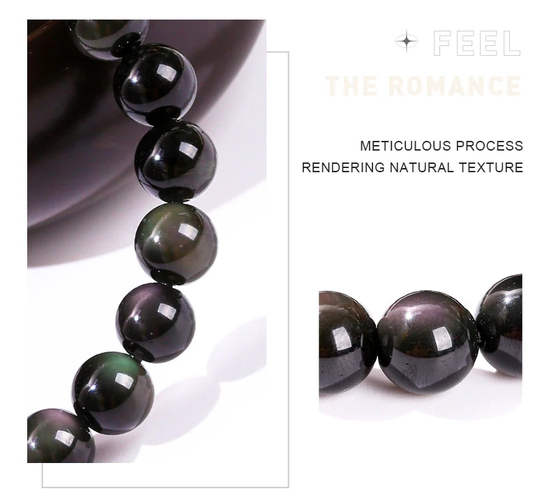 Natural Black Obsidian Bracelet