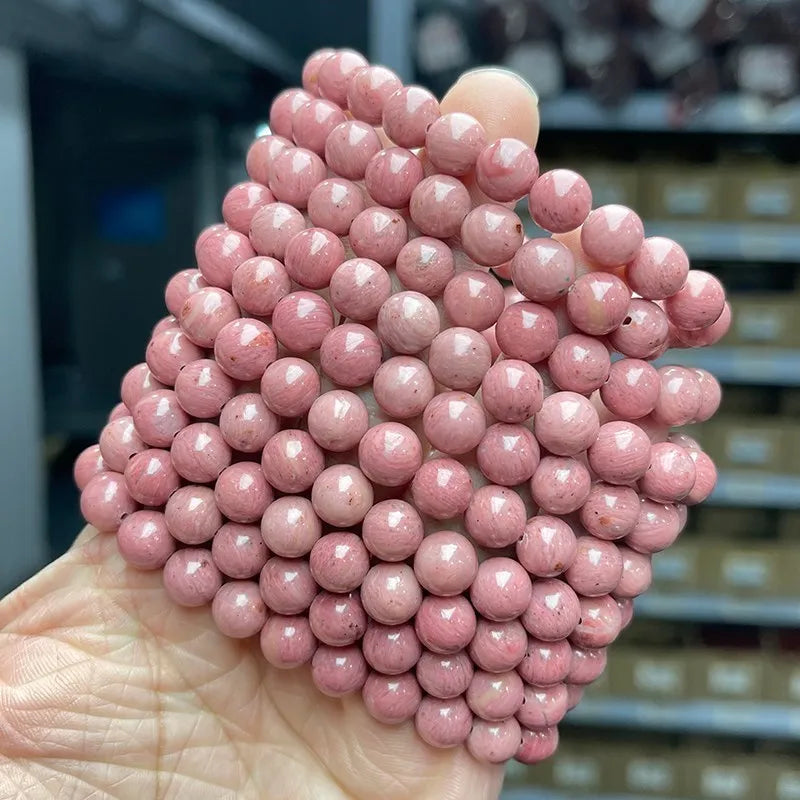 Natural Pink Rhodonite Bracelet