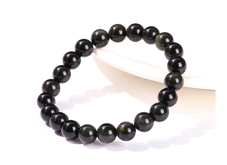 Natural Black Obsidian Bracelet