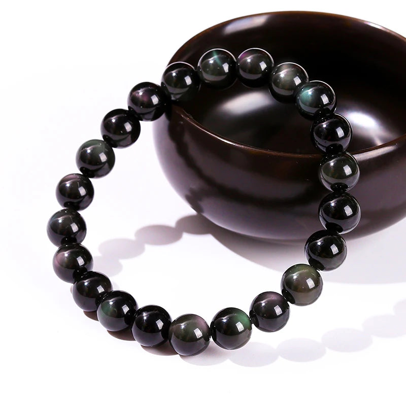 Natural Black Obsidian Bracelet