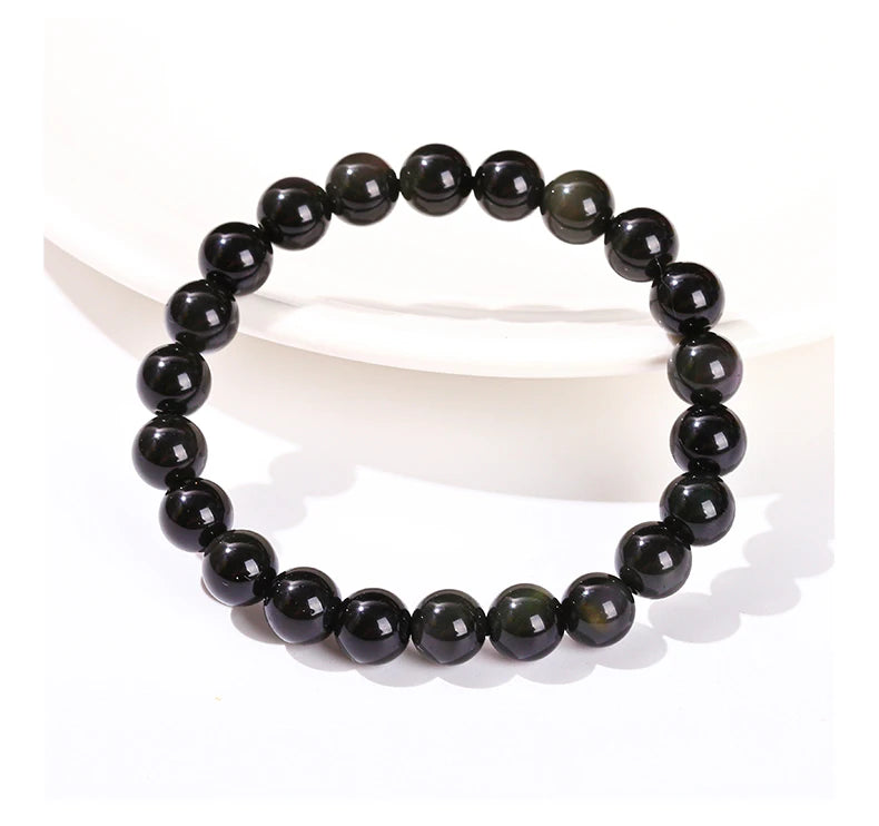 Natural Black Obsidian Bracelet