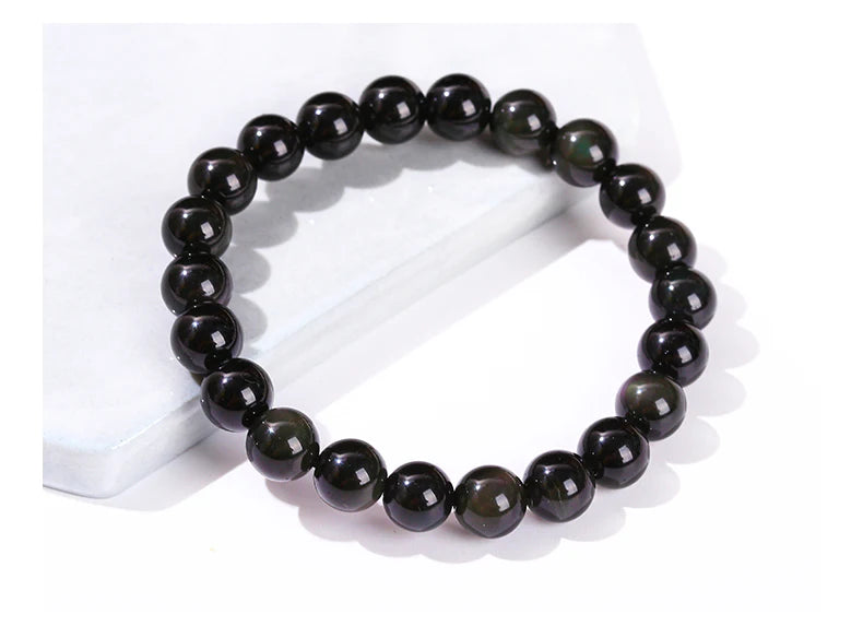 Natural Black Obsidian Bracelet