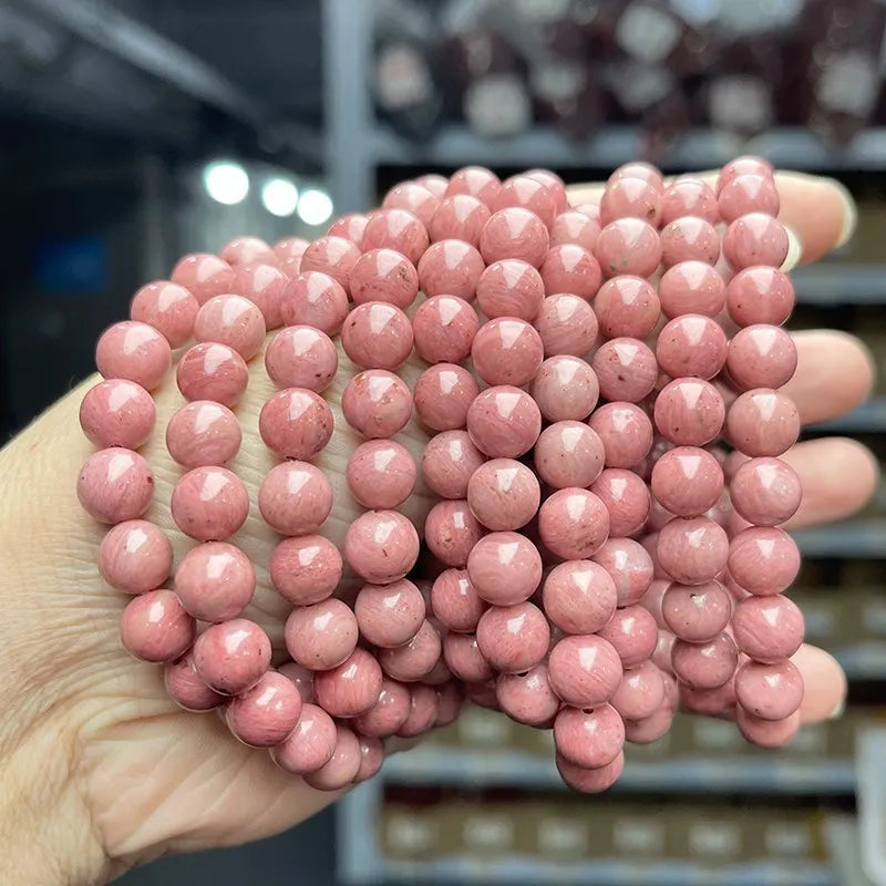 Natural Pink Rhodonite Bracelet