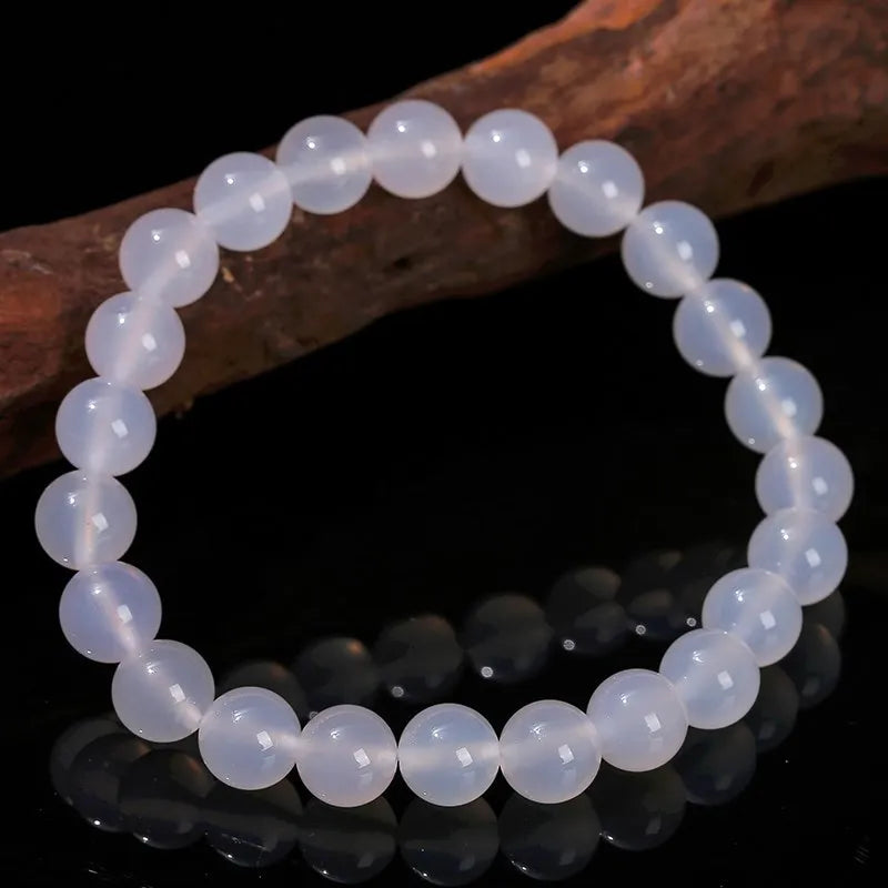 Natural White Agate Bracelet