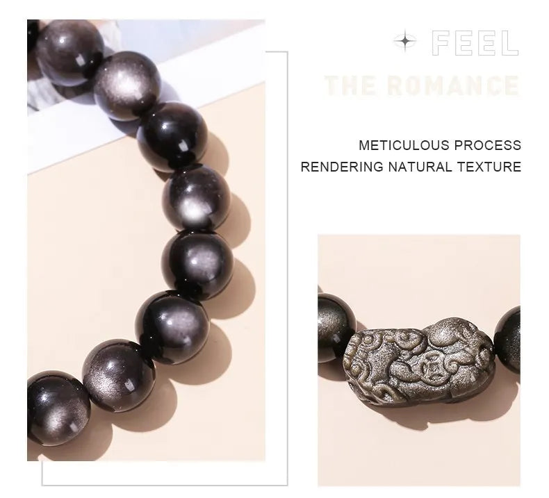 Natural Silver Obsidian Bracelet (Pi Xiu)