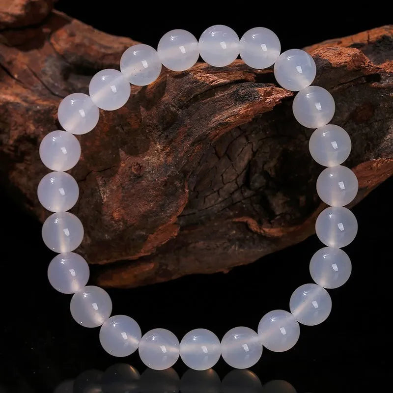 Natural White Agate Bracelet