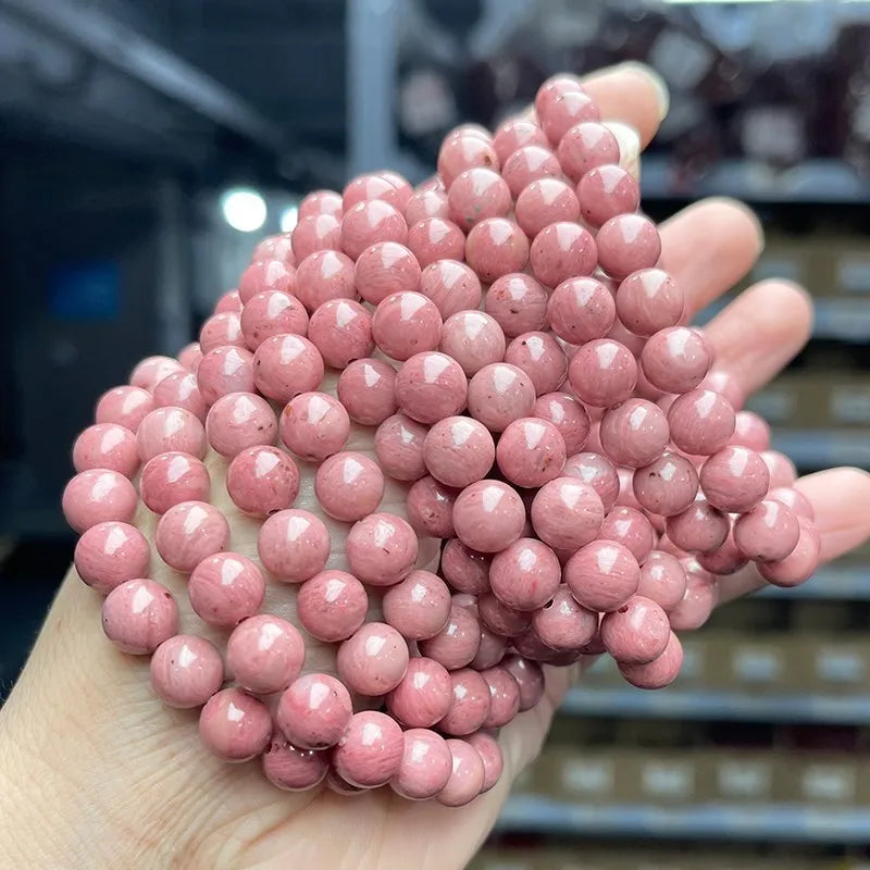 Natural Pink Rhodonite Bracelet