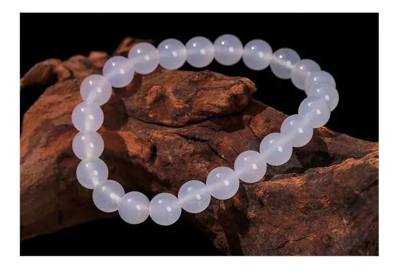 Natural White Agate Bracelet