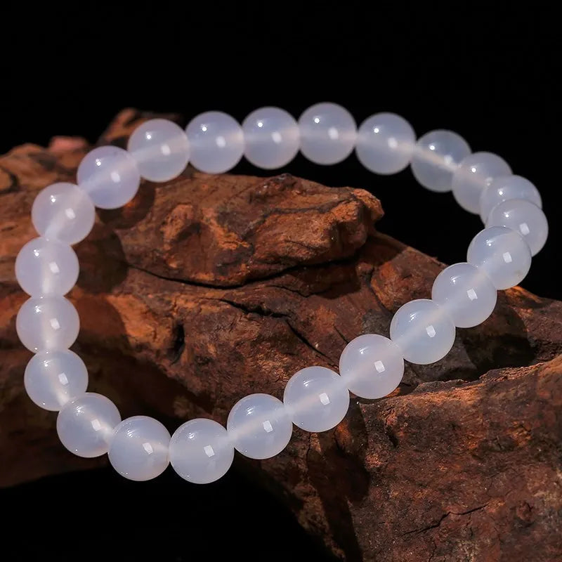 Natural White Agate Bracelet