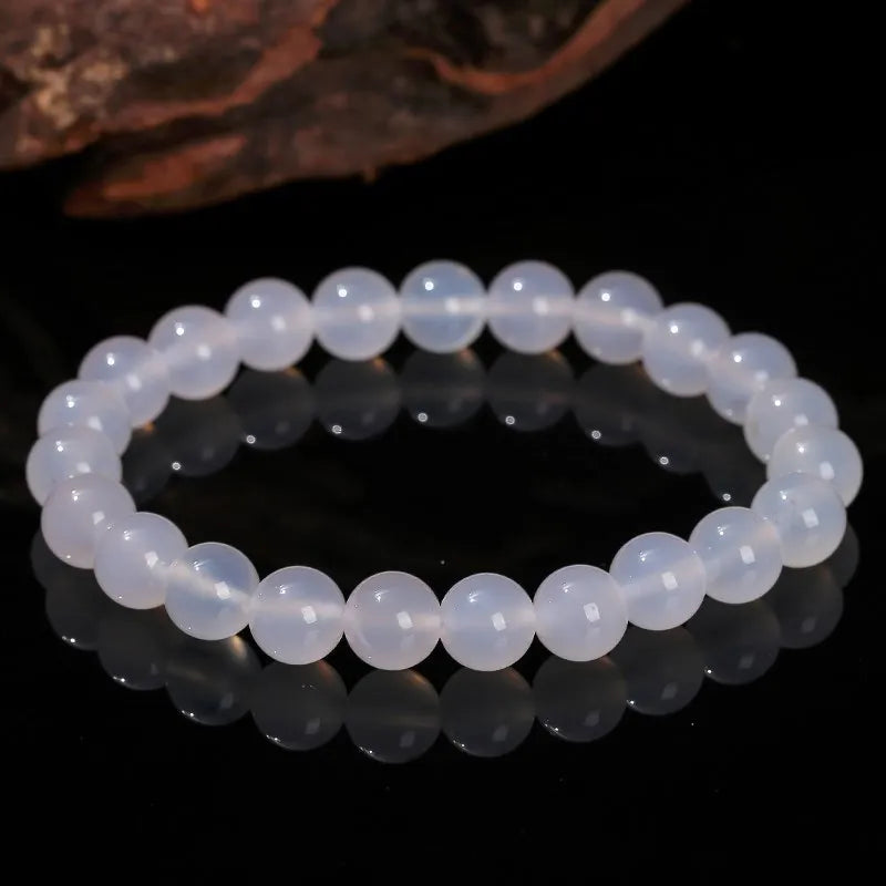 Natural White Agate Bracelet