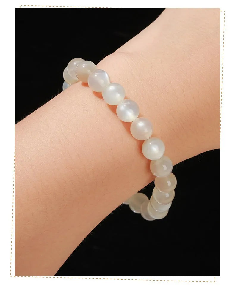 Natural White Moonstone Bracelet