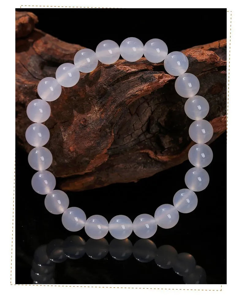 Natural White Agate Bracelet