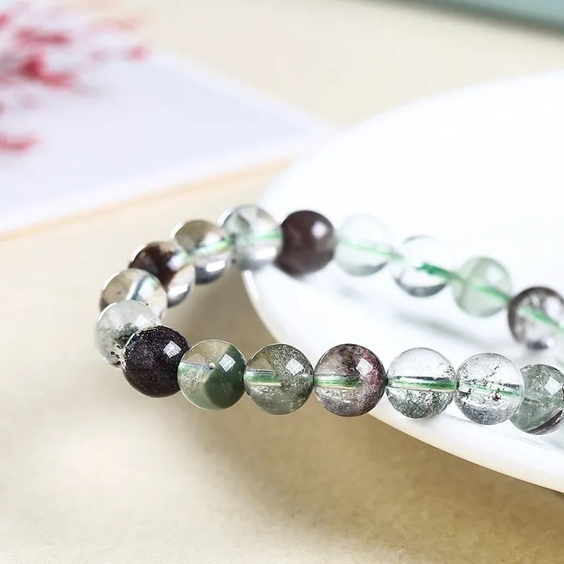 Natural Green Phantom Quartz Bracelet