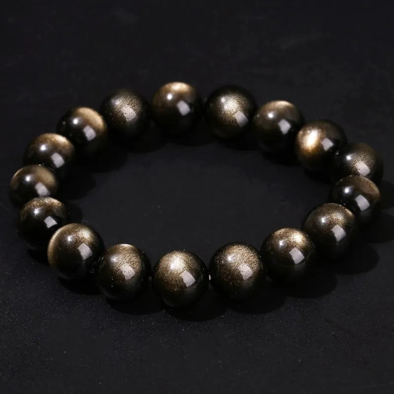 Natural Gold Obsidian Bracelet